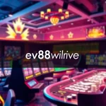 Online gambling platform interface showcasing ev88win.live with vibrant games and an inviting atmosphere.