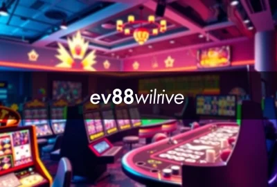 Online gambling platform interface showcasing ev88win.live with vibrant games and an inviting atmosphere.