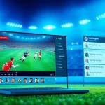 Dynamic interface of joemadfan.com showcasing live sports streaming features with user interaction.