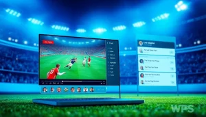 Dynamic interface of joemadfan.com showcasing live sports streaming features with user interaction.